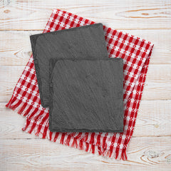 Premium Blank Slate Coasters – Natural Stone (Round or Square) | Ready for Customization