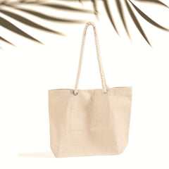 Beach Tote Bag – Custom Cotton Rope Handle Bag