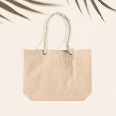 Beach Tote Bag – Custom Cotton Rope Handle Bag