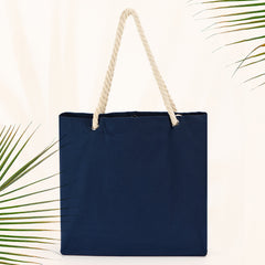 Beach Tote Bag – Custom Cotton Rope Handle Bag
