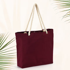 Beach Tote Bag – Custom Cotton Rope Handle Bag