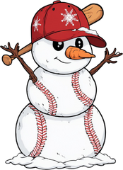 Christmas Baseball Snowman - Christmas Ready to Press DTF Transfer