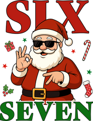 Six Seven Santa - Christmas Ready to Press DTF Transfer