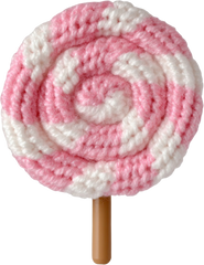 Faux Yarn Crochet Pink Candy - Christmas Ready to Press DTF Transfer