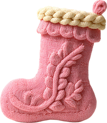 Faux Yarn Crochet Pink Socks - Christmas Ready to Press DTF Transfer