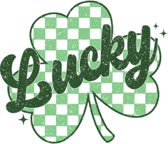 St Patricks Day Retro Clover Lucky - St Patricks Day Ready to Press DTF Transfer