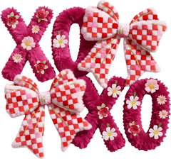 Faux Yarn Valentine Bow Xoxo - Valentines Day Ready to Press DTF Transfer