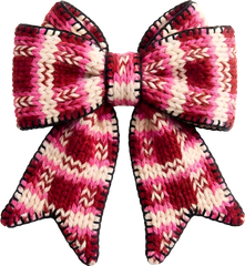 Faux Yarn Valentine Couquette Bow - Valentines Day Ready to Press DTF Transfer