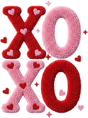Latch Hook Valentine Xoxo - Valentines Day Ready to Press DTF Transfer