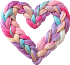 Faux Yarn Crochet Valentine Heart - Valentines Day Ready to Press DTF Transfer