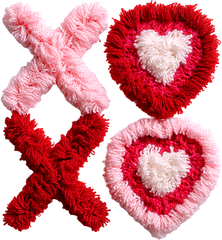 Latch Hook Yarn Xoxo - Valentines Day Ready to Press DTF Transfer