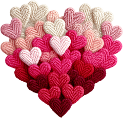 Crochet Yarn Valentine Love - Valentines Day Ready to Press DTF Transfer