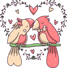 Valentines Day Lover Bird - Valentines Day Ready to Press DTF Transfer