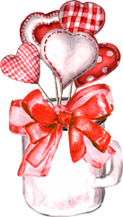 Valentine Day Red Bow Mug - Valentines Day Ready to Press DTF Transfer