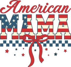 American Mama USA Flag Coquette – 4th of July Ready to Press DTF Transfer