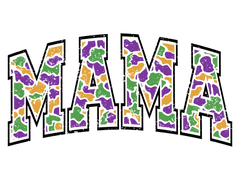 Gras,Camo Mama Mardi Gras Mom - Mardi Gras Ready to Press DTF Transfer