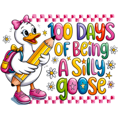 100 Days of School Girls - School Ready to Press DTF Transfer