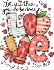 Teacher Love Valentines Day - School Ready to Press DTF Transfer