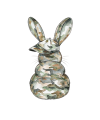 Camo Easter Bunny - Easter Ready to Press DTF Transfer