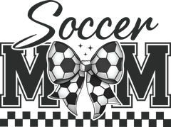 Coquette Soccer Mom Bow Retro - Mothers Day Ready to Press DTF Transfer