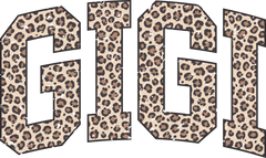 Gigi Leopard Retro Varsity Gigi - Mothers Day Ready to Press DTF Transfer