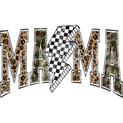 Mama Cheetah and Camo Varsity - Mothers Day Ready to Press DTF Transfer