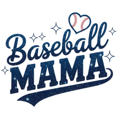Day,Retro Baseball Mama Heart - Mothers Day Ready to Press DTF Transfer