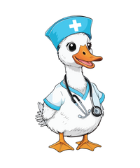 Funny Cartoon Duck Doctor - Nurse Ready to Press DTF Transfer