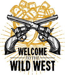Cowboy Guns Wild West Vintage - Rodeo Ready to Press DTF Transfer