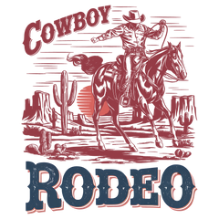 Cowboy Rodeo Vintage Western Horse Illustration – Rodeo Ready to Press DTF Transfer