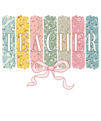 Floral Patchwork Teacher Bow Design – Teacher Ready to Press DTF Transfer