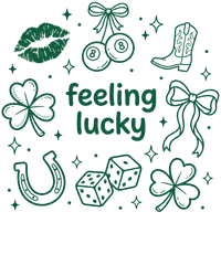 Feeling Lucky Shamrock & Horseshoe Outline Design – St. Patrick’s Day Ready to Press DTF Transfer