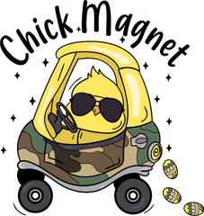 Cool Chick in Camo Car – Easter Ready to Press DTF Transfer