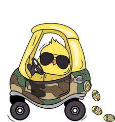 Cool Chick in Camo Car – Easter Ready to Press DTF Transfer