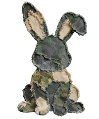 Camo Patchwork Denim Bunny Silhouette – Easter Ready to Press DTF Transfer