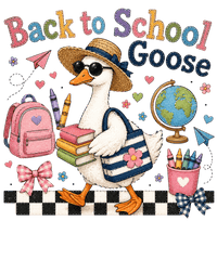 Back to School Goose with Books Backpack & Globe Cute Teacher Student Graphic – School Ready to Press DTF Transfer