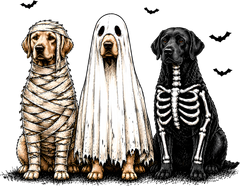 Halloween Labrador Retriever Trio – Halloween Ready to Press DTF Transfer