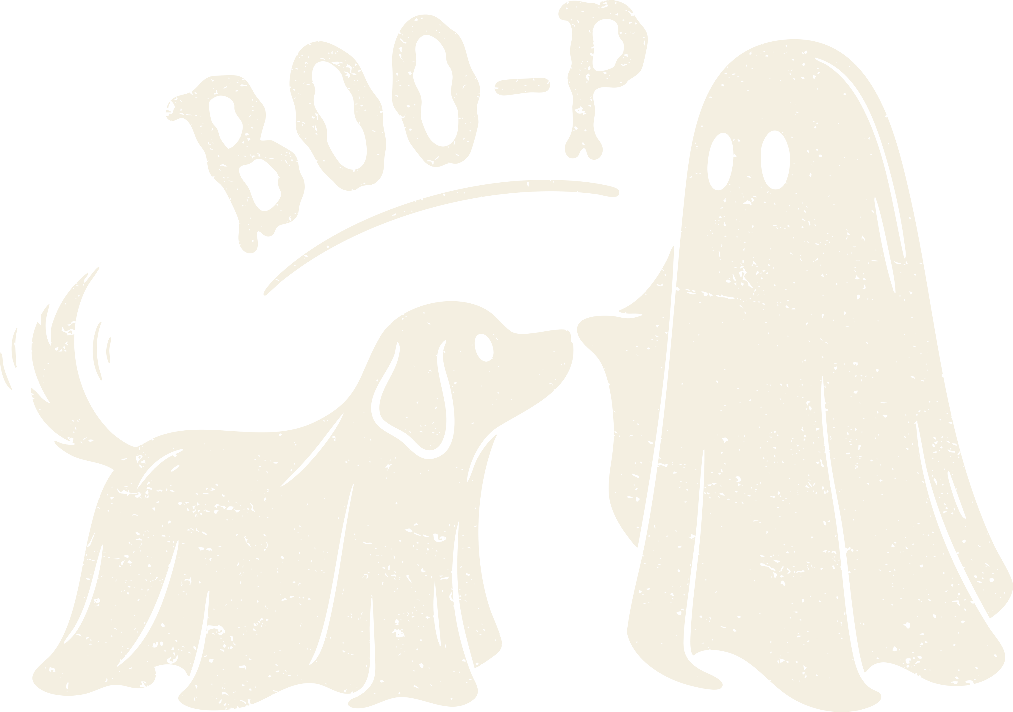 BOO-P Ghost And Dog – Halloween Ready to Press DTF Transfer