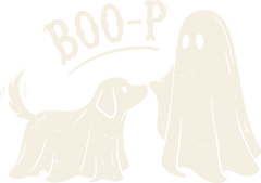 BOO-P Ghost And Dog – Halloween Ready to Press DTF Transfer