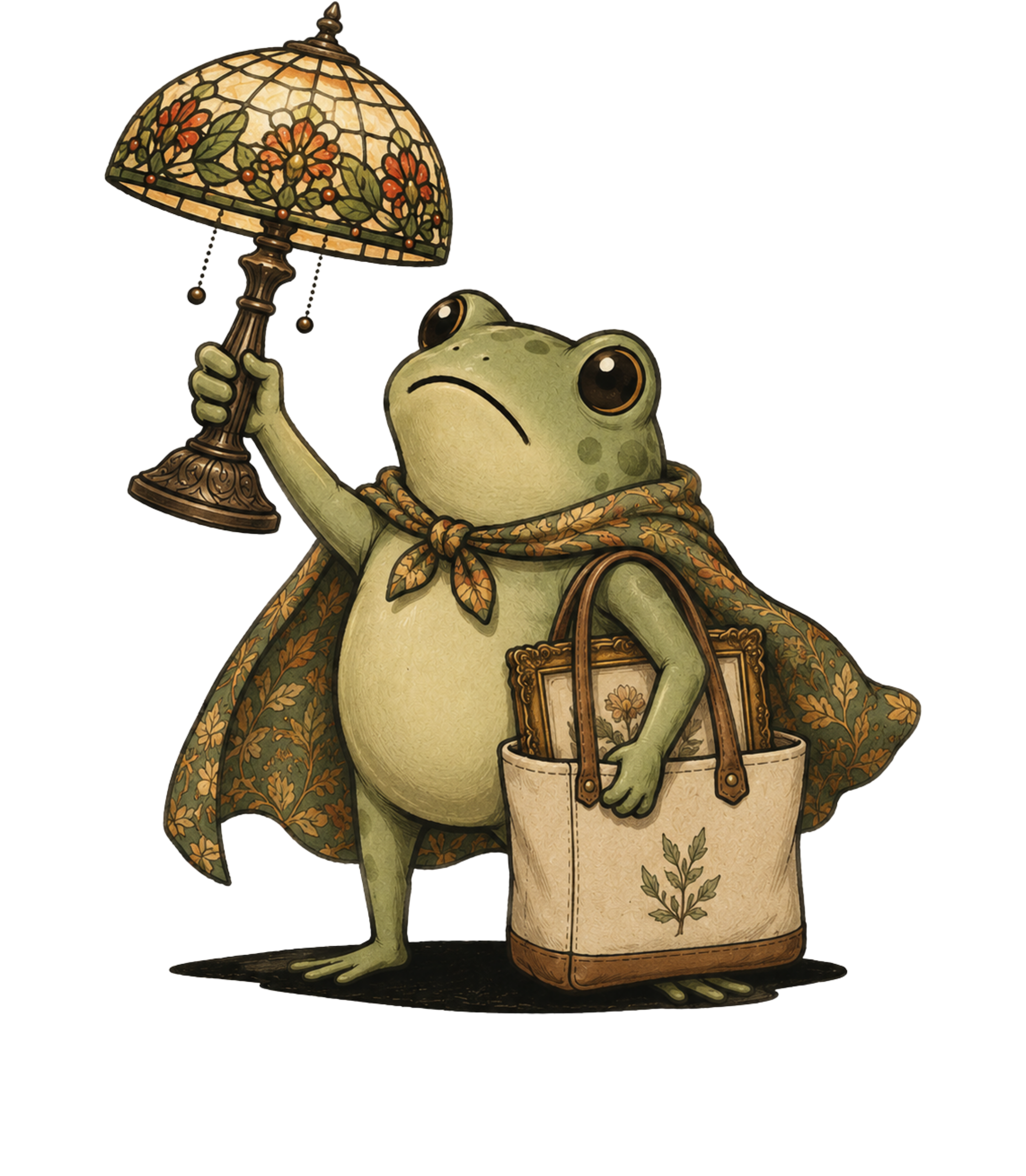 We Thrift At Dawn Frog With Lamp – Funny Ready to Press DTF Transfer