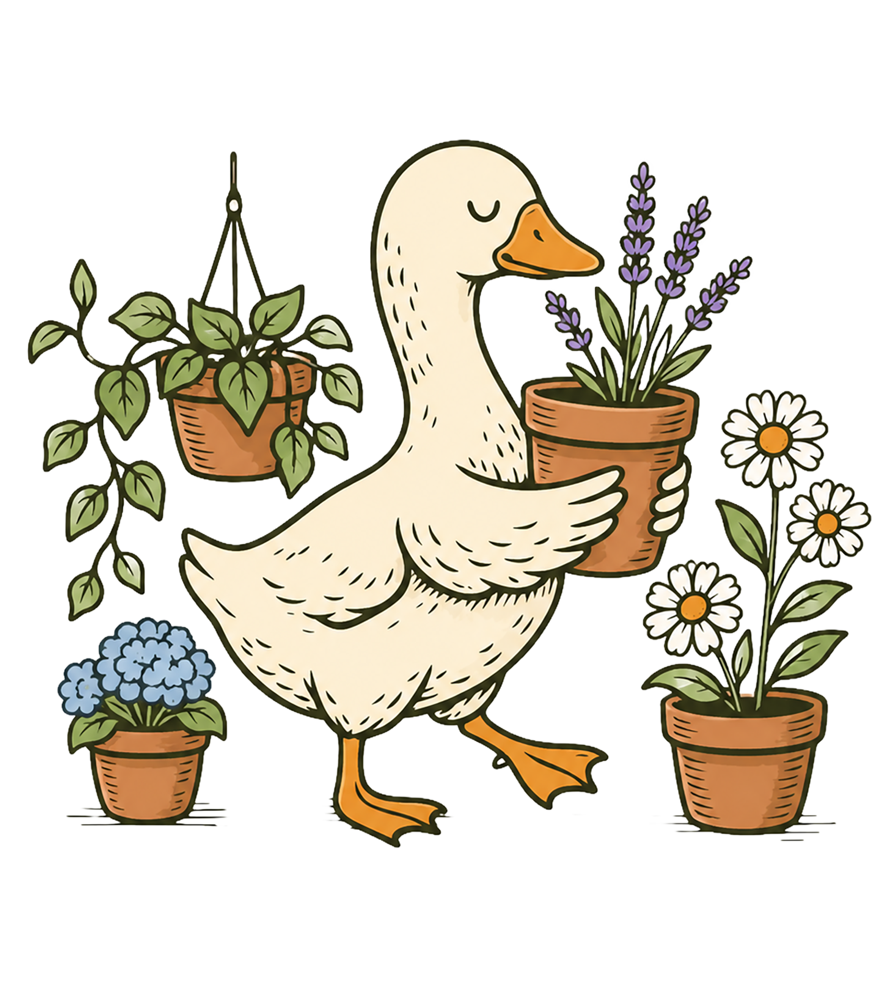 Oops I Got Another Plant Goose – Funny Ready to Press DTF Transfer