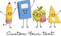 Custom Your Text Cute School Supplies – School Ready to Press DTF Transfer