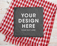 Custom Engraved Slate Coaster (Round or Square)