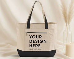 Custom Ultimate Zip Canvas Tote Bag
