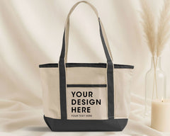 Custom Medium Deluxe Canvas Tote Bag