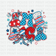 America 4th of July Ready to Press DTF Transfer