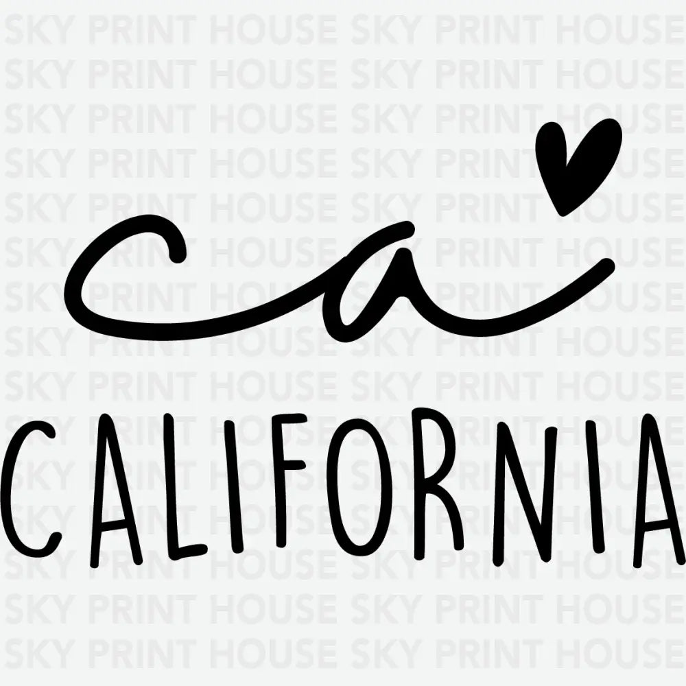 California CA US States Ready to Press DTF Transfer