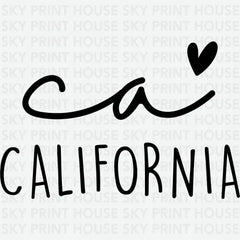 California CA US States Ready to Press DTF Transfer