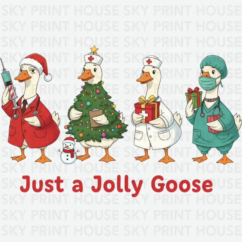 Christmas Doctor Goose - Christmas Ready to Press DTF Transfer
