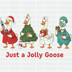 Christmas Doctor Goose - Christmas Ready to Press DTF Transfer